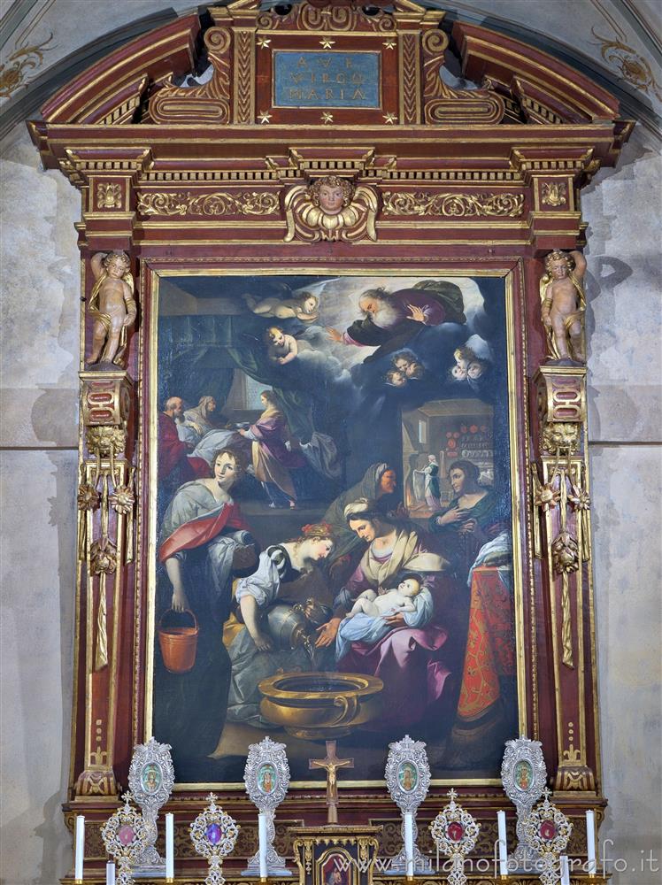 Milano - Ancona dell'altare del Santuario di Santa Maria Nascente in Lampugnano